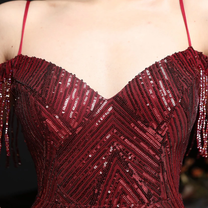Sequined Fishtail Long Dress Performance Internet Celebrity Event Banquet Car Model Etiquette Evening Dress view 25
