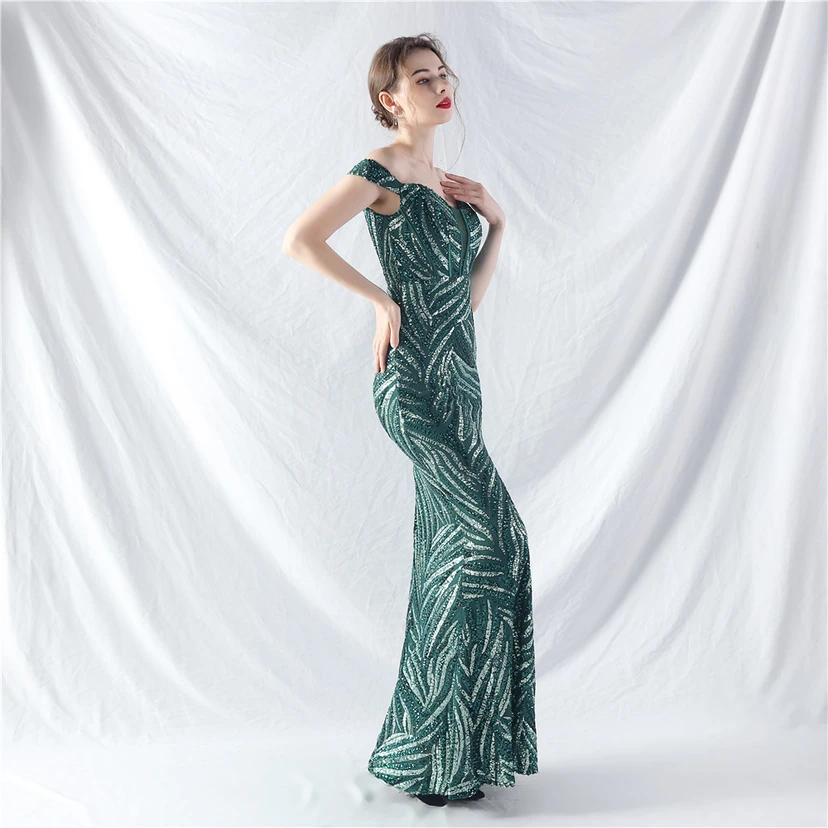 Palace Herringbone Waist Vest High-End Evening Dress view 3
