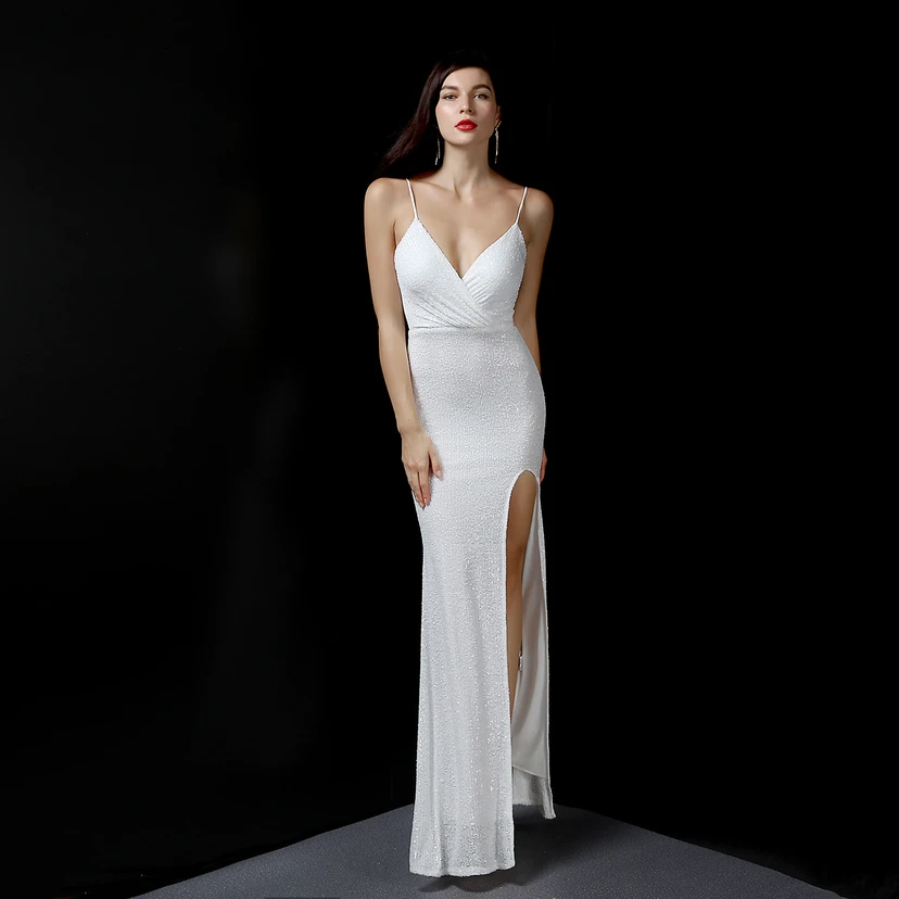 Märchenhaftes, verträumtes Promi-Party-, sexy, langes, schlankes Abendkleid mit Meerjungfrauenschnitt view 5