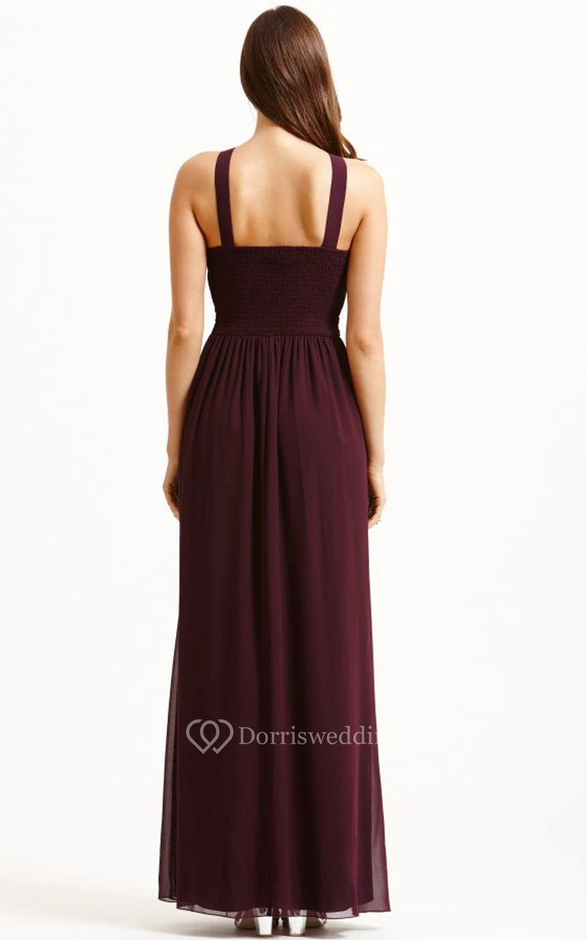 Sexy A-Line Long Dress With Front Keyhole view 2