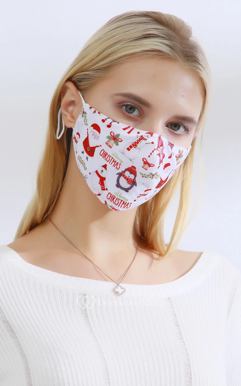 Non-medicial Christmas Cotton Washable Face Mask In 10 Colors view 2
