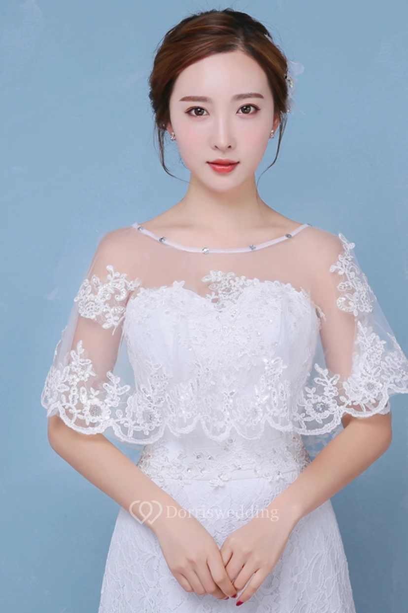 New Lace Diamond Necktie Cape Shawl