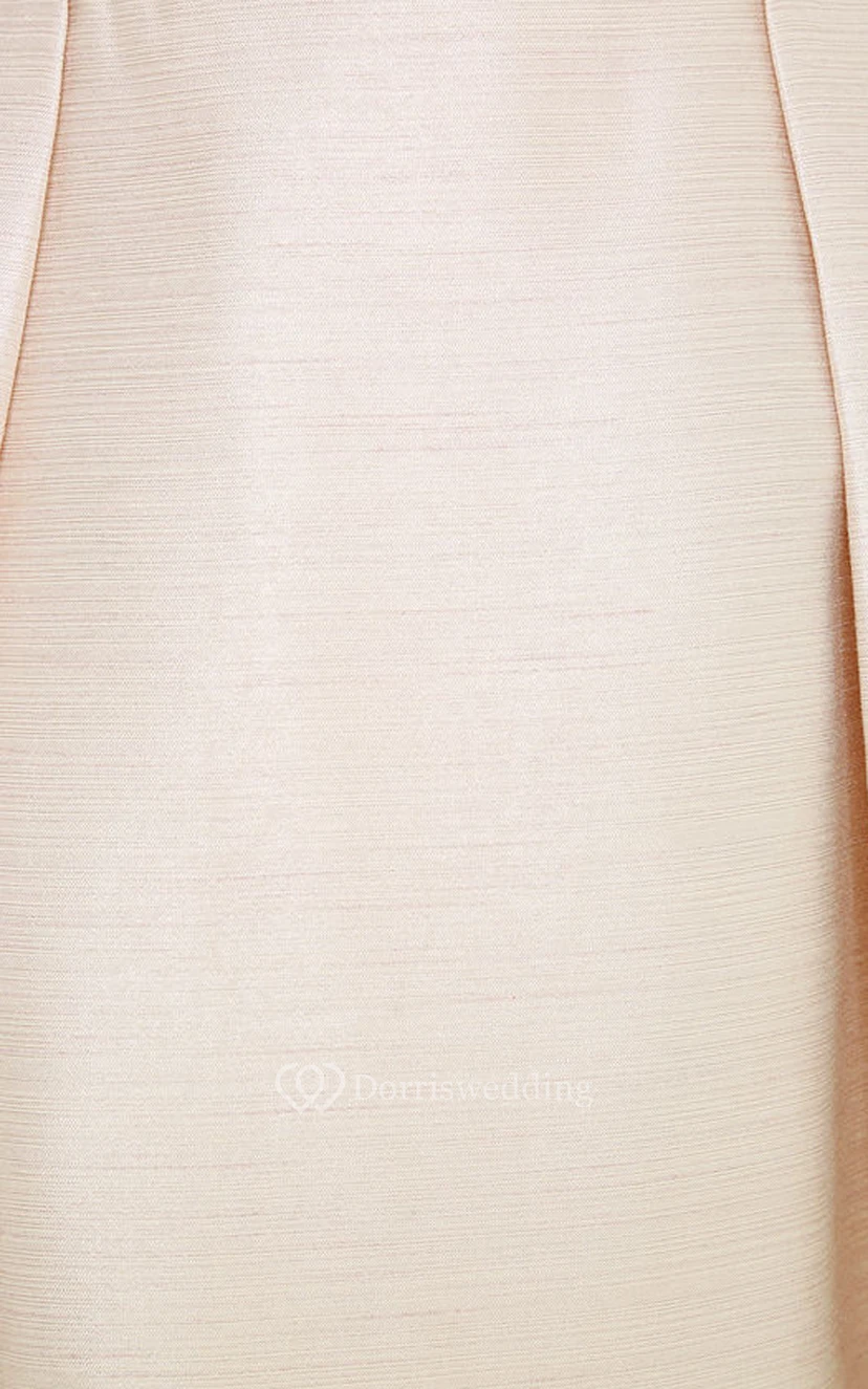 Short Satin Sleeveless Dress With Bow Back view 6