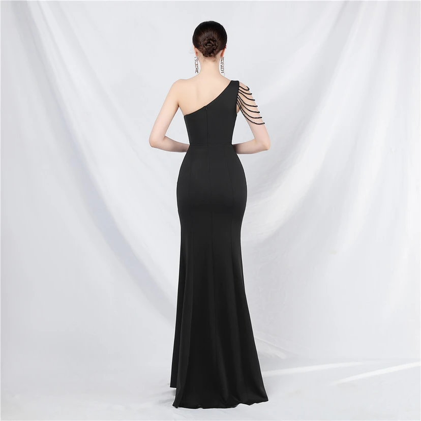 Craft Beading Flower Dinner Wedding Celebration Car Model Long Evening Dress view 74