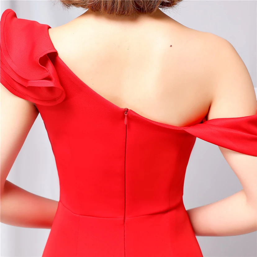 Sechsfarbiges, einseitig schulterfreies Abendkleid für festliche Anlässe, langes, elegantes, figurbetontes und sexy Meerjungfrauenkleid view 40