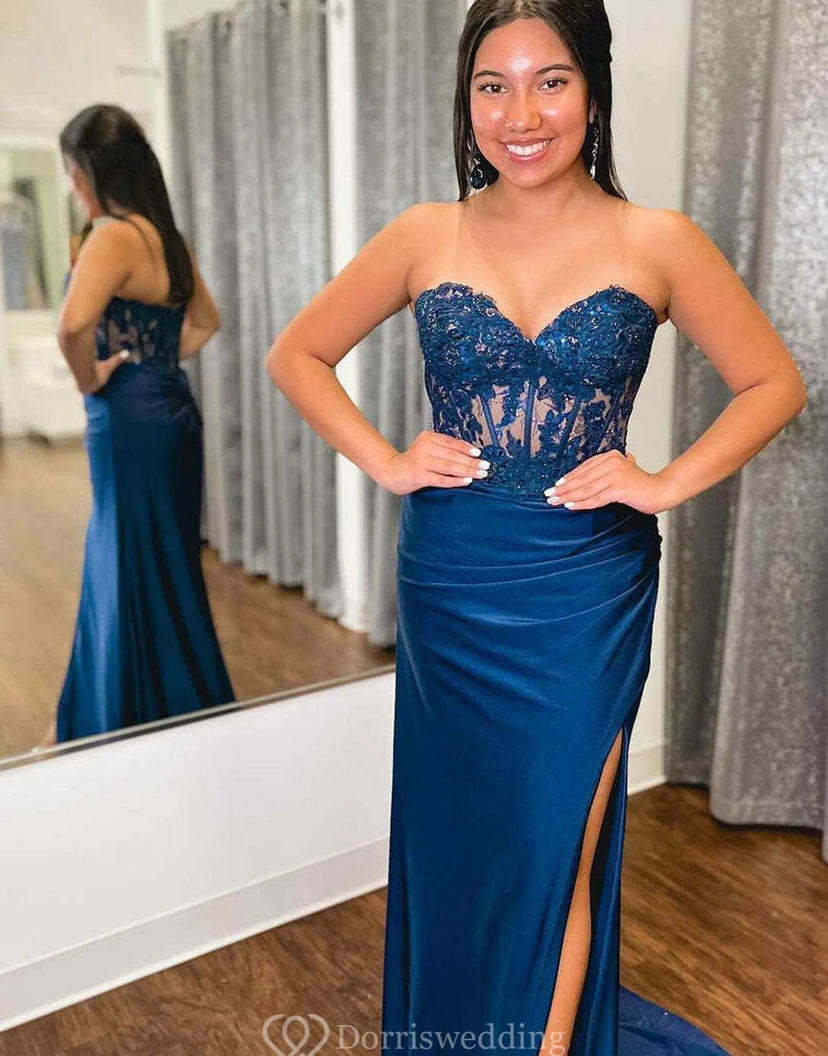 Fuchsia Sequin Corset Gown view 13