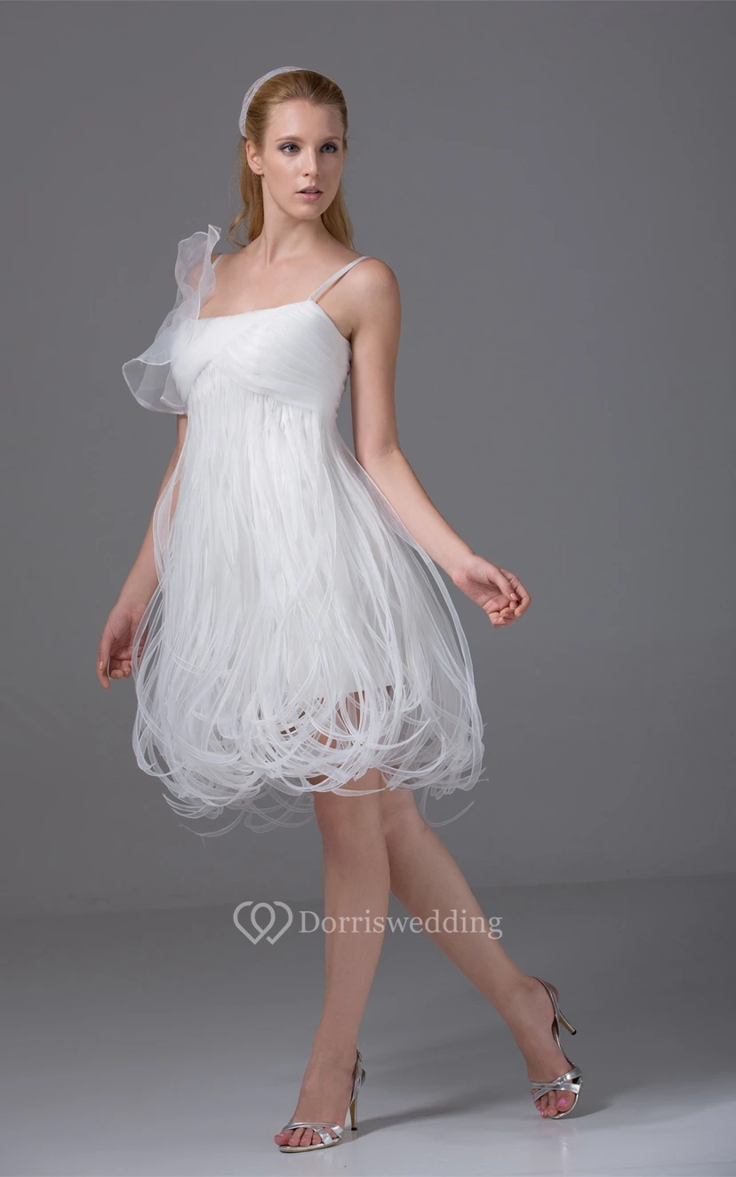 Spaghetti-Straps Short Corset Back and Dress With Ruching view 5