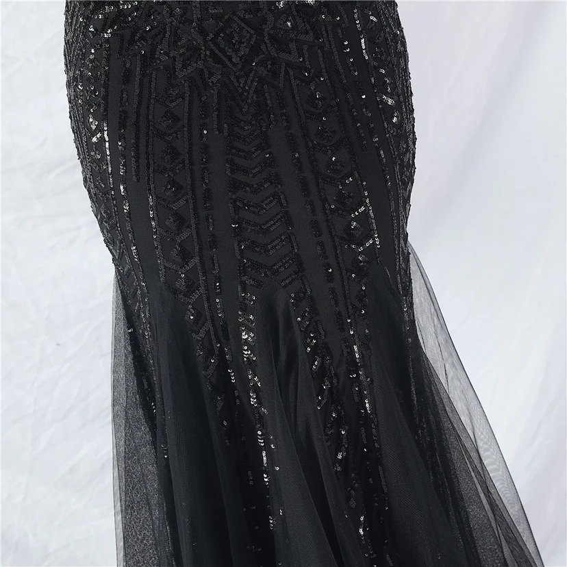 Robe de soirée haut de gamme ornée de perles de positionnement, de fleurs et de broderies en tulle. view 61
