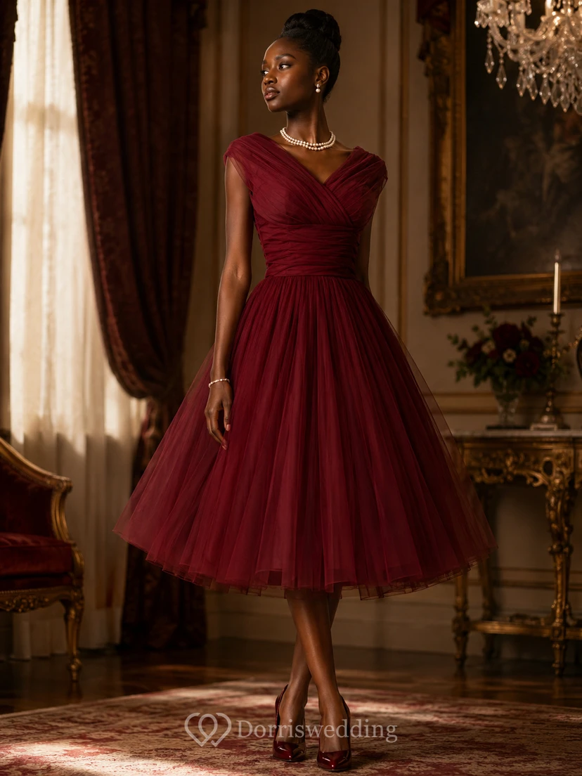 Charming V Neck Empire Chiffon Ball Gown With Bow view 5