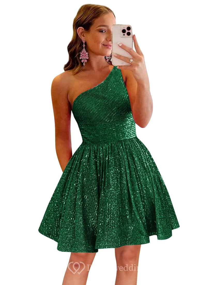 Burgunderfarbenes, einseitig schulterfreies Pailletten-Cocktailkleid view 21