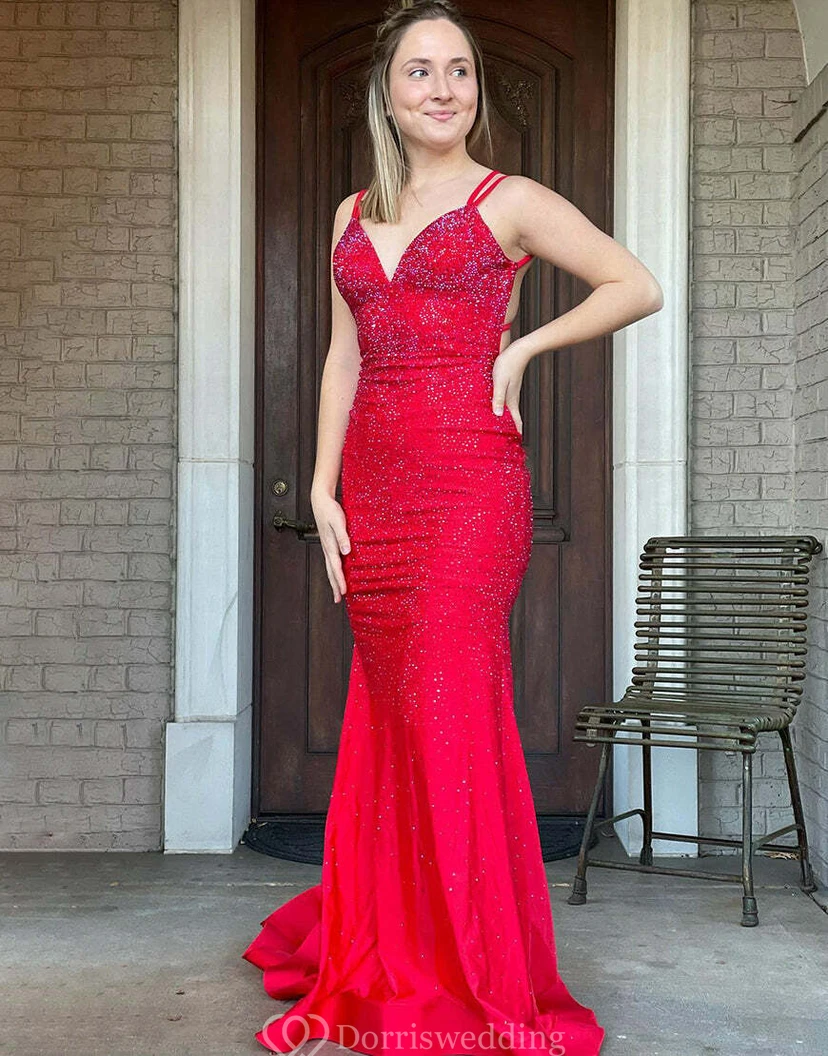 Lavender Sequin Mermaid Gown view 10