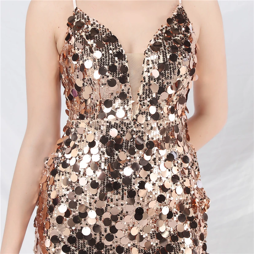 Robe de soirée longue à bretelles haut de gamme view 40
