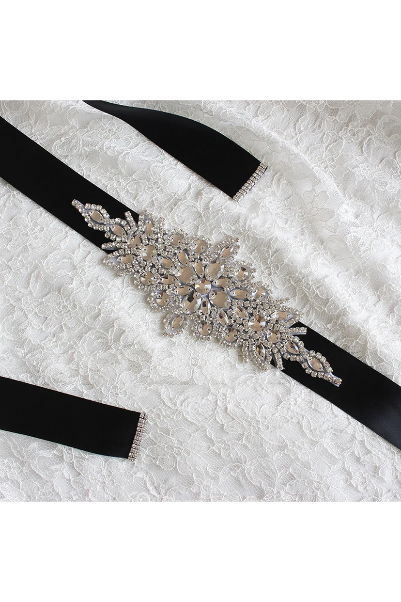 Shining Sequined Satin Belt view 3