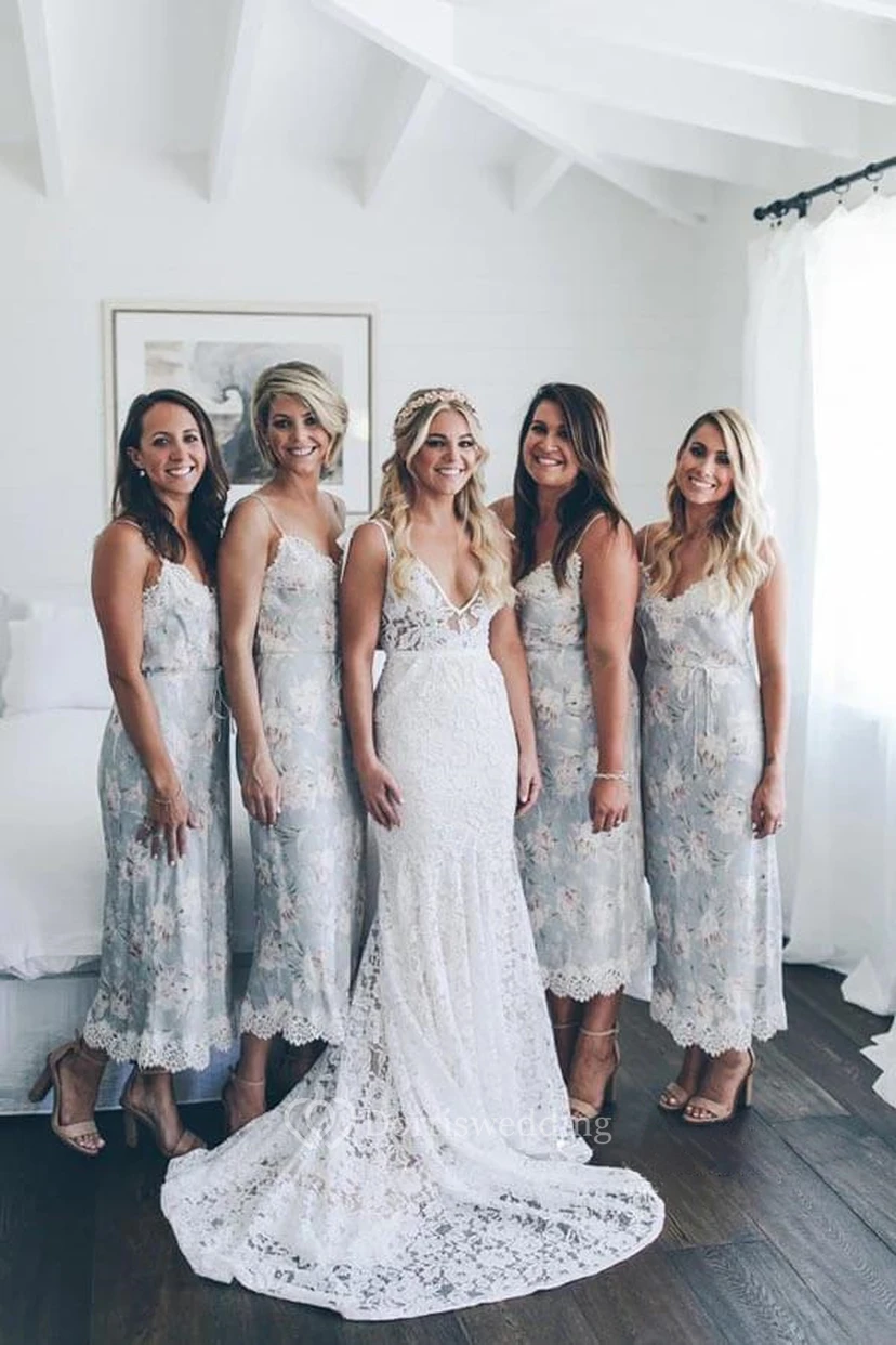 Lace Empire V-neck Sleeveless Elegant Low-v Back Sheath Wedding Dress