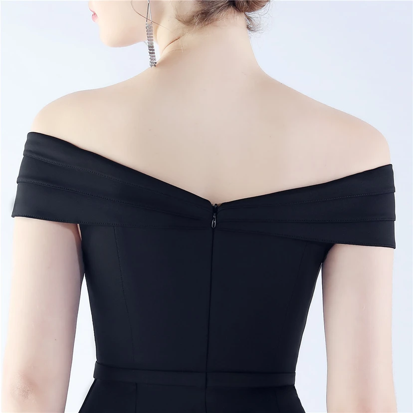 Klassisches langes Abendkleid aus Satin mit One-Shoulder-Ausschnitt view 25
