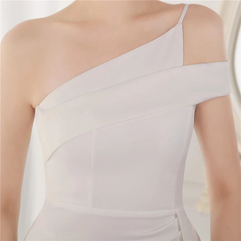 Toast Dress Bride Long Sleeveless Red Thank You Banquet Slim Fishtail Skirt Knot Wedding Car Model Exhibition Dress view 43