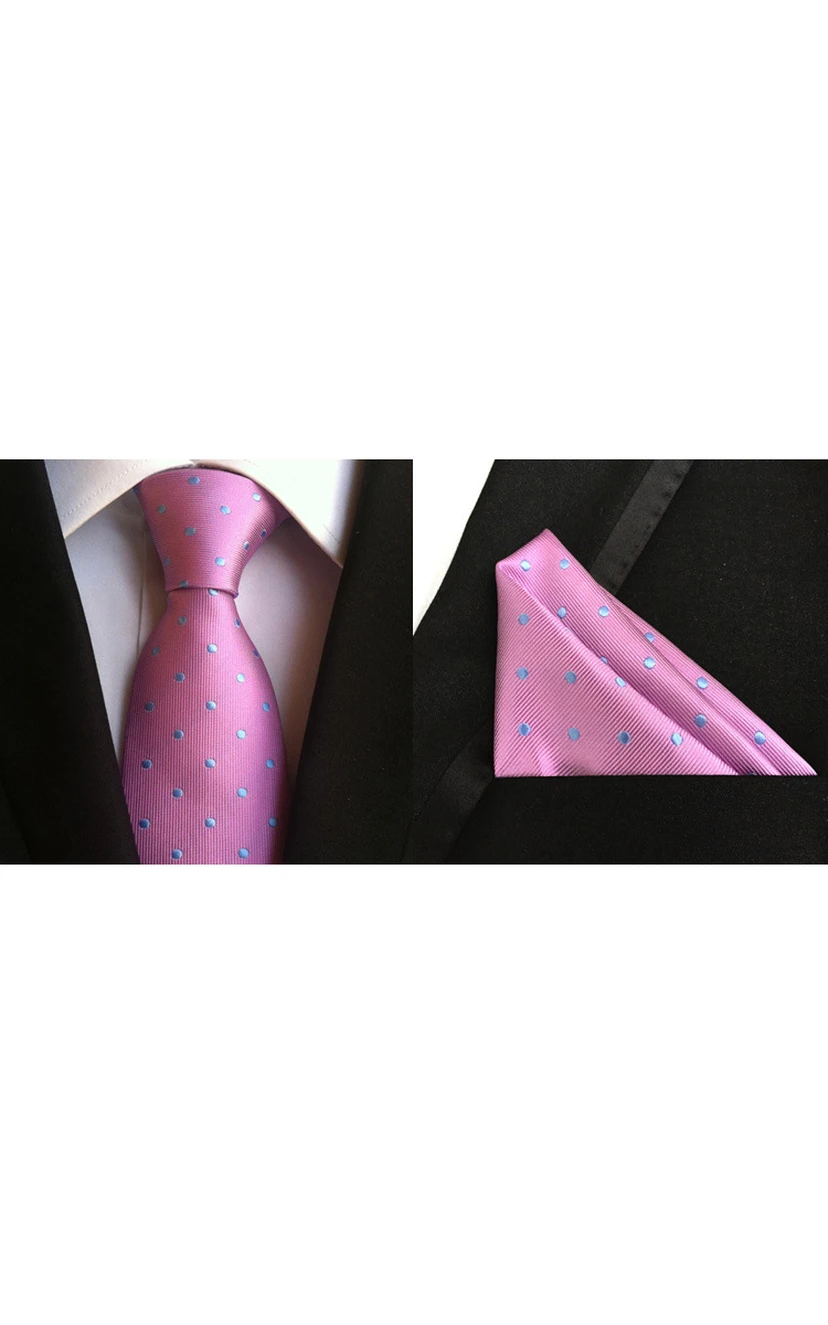 Satin Wide Tie and Pocket Square Combo-11 Color Options view 6