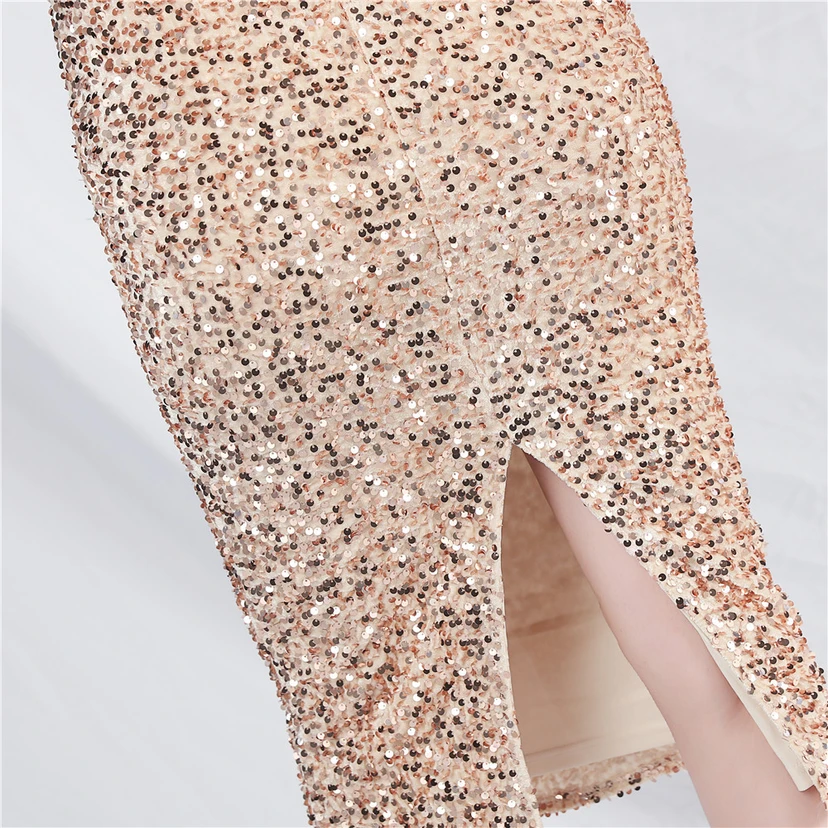 Craft Sequined Velvet Bottom Imitation Handmade Fantasy Sequin Evening Dress Daily Mini Dress view 18