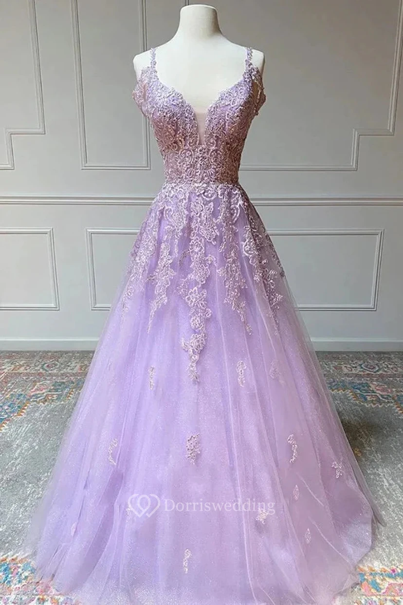 Vestido de fiesta de corte imperio con encaje de tul y cuentas, sexy y sexy view 3