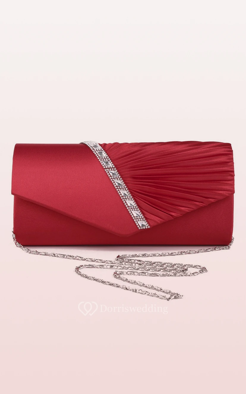 Rhinestone Satin Clutch view 10