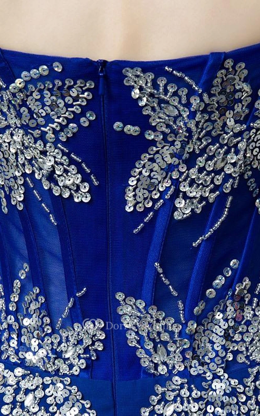 Sweetheart A-Line Beading Sequins Split-Front Prom Dress view 4