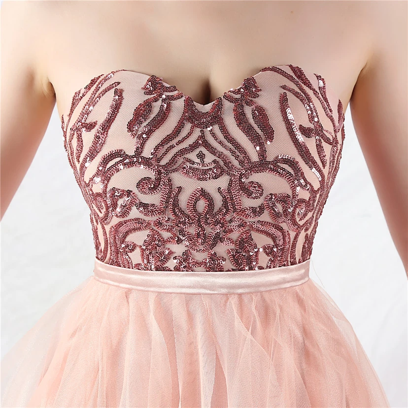 Kleid mit positionierten Blumenperlen und gespleißtem Netzstoff view 26