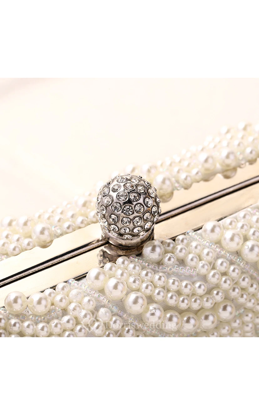 Curved Pearl Clutch view 3