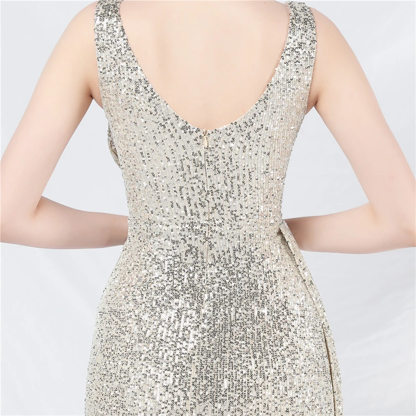Cross-Border Dress Sequined Ribbon Long Evening Dress view 26