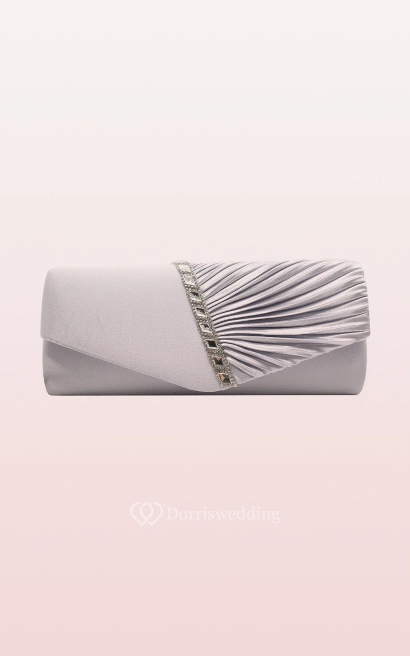 Rhinestone Satin Clutch view 9