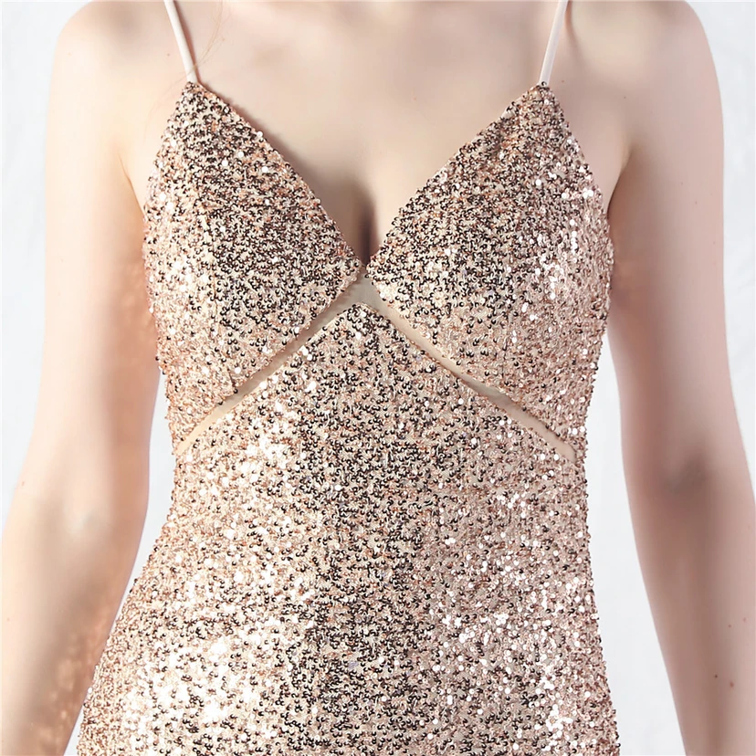 Robe longue trapèze évasée à paillettes, modèle phare du quotidien view 44