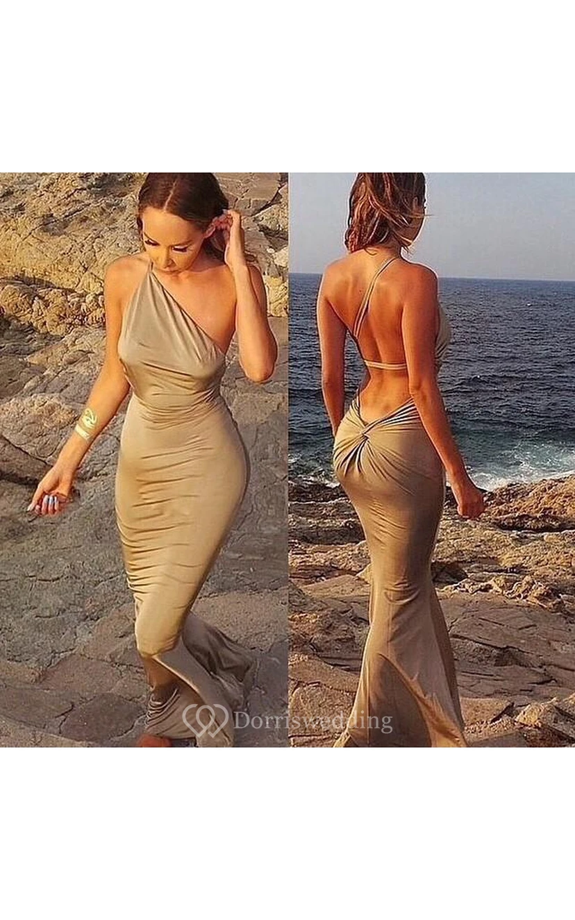 Sexy Sleeveless Mermaid Prom Dresses Floor Length Beach Dress view 2