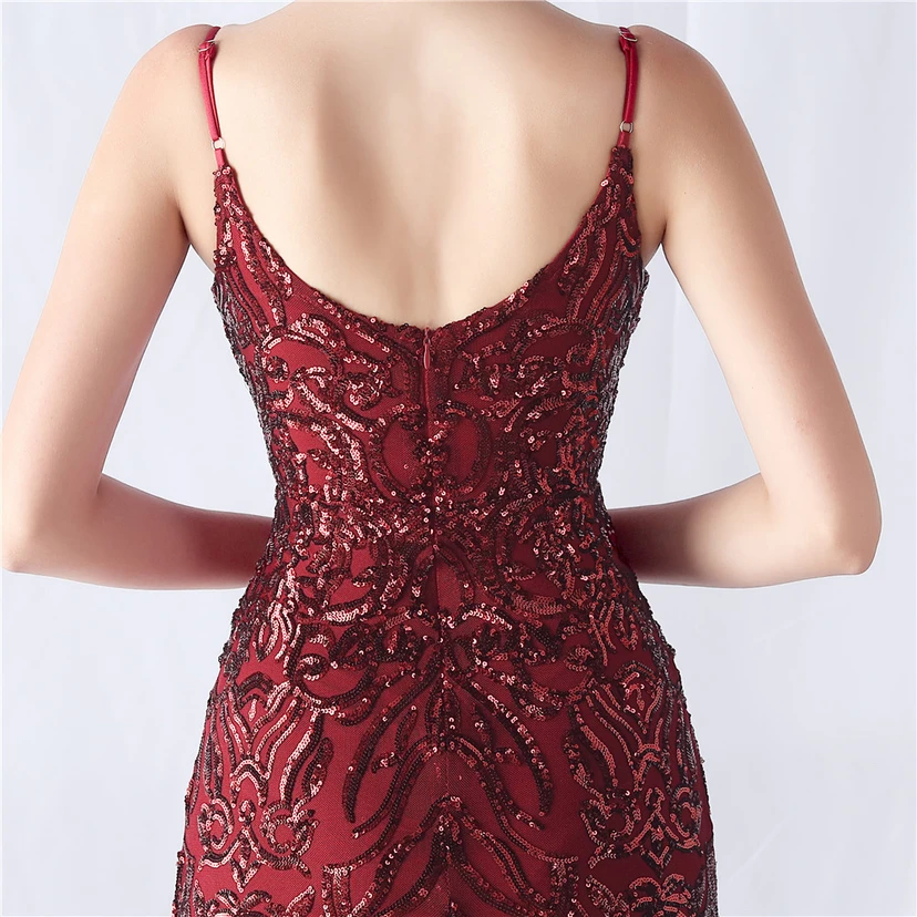 Vestido de noche de alta gama con estampado floral y detalles de malla y cuentas. view 43