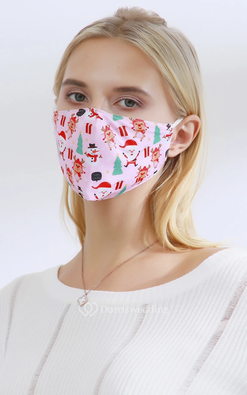 Non-medicial Christmas Cotton Washable Face Mask In 10 Colors view 4