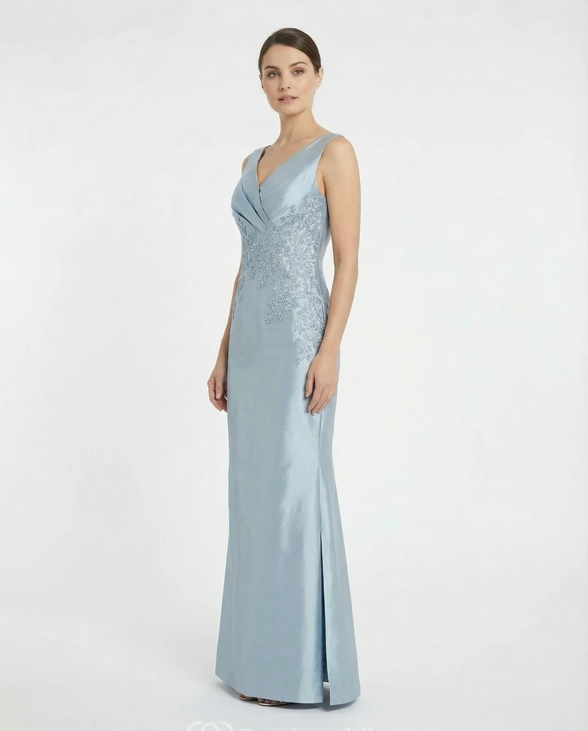 Satin Mother of the Bride Dress with Jacket view 4