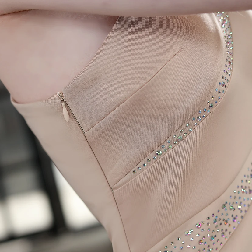 Toast Dress Bride Long One-Shoulder Thank-You Banquet Slim Fishtail Skirt Wedding Car Model Exhibition Dress view 35