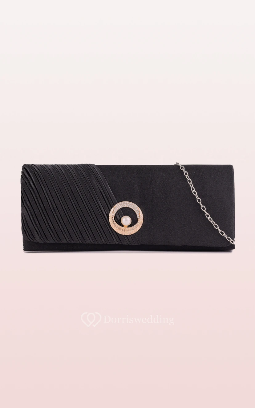 Satin Clutch with Pearl view 4