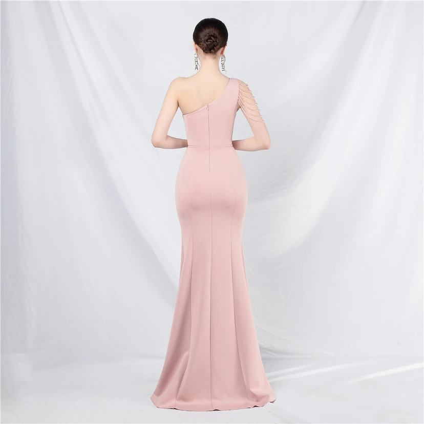 Craft Beading Flower Dinner Wedding Celebration Car Model Long Evening Dress view 14