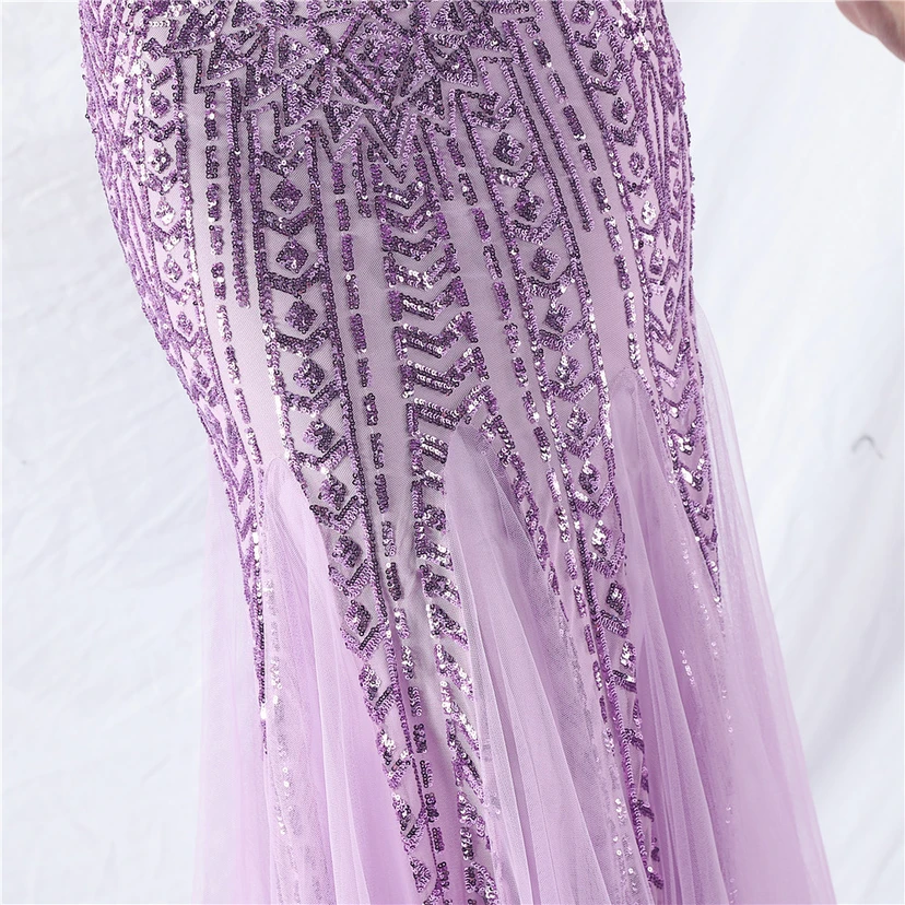 Robe de soirée haut de gamme ornée de perles de positionnement, de fleurs et de broderies en tulle. view 81