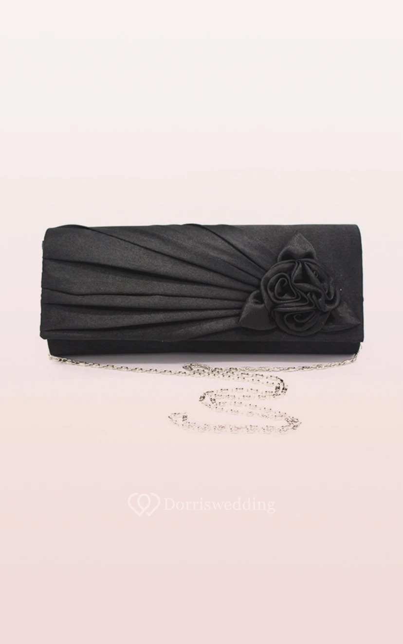Satin Handbag with Flower view 9
