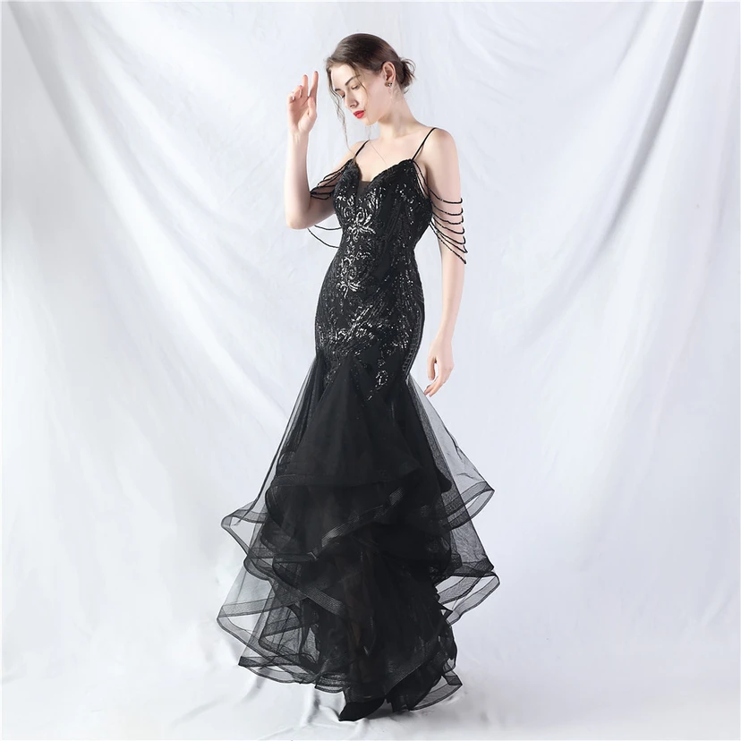 Handgefertigte Perlen, festes Netz, Positionierungsblumenperlen, Spleißnetz, heißes Tanz-Feier-Performance-Kleid view 43