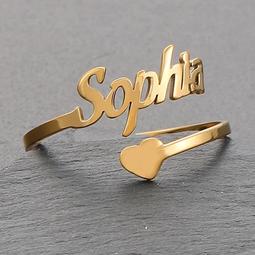 Chic Personalised Stainless Steel Ring view 2
