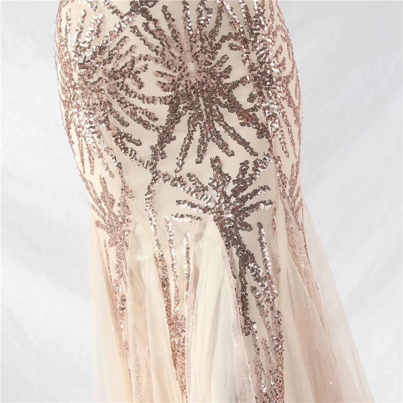9-farbiges, handgefertigtes Abendkleid aus Kamelfedern, Netzstoff und Pailletten, sexy Trägern view 30