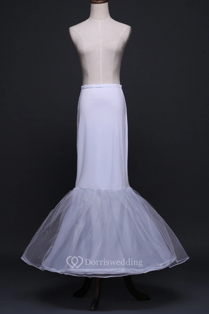 New Fishtail Tulle Petticoat with Elastic Belt Mesh Tulle Trailing Bone Wedding Dress Accessories