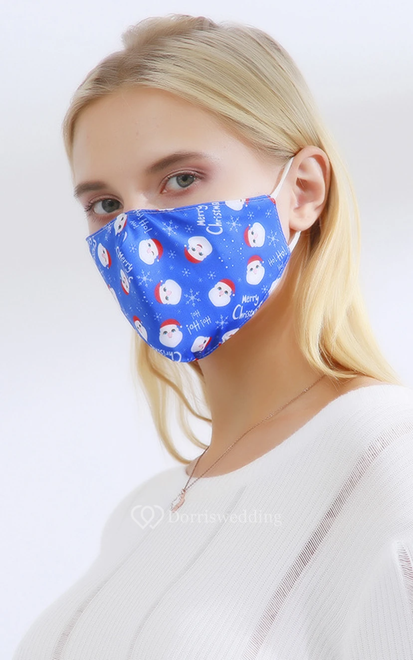 Non-medicial Christmas Cotton Washable Face Mask In 10 Colors view 9