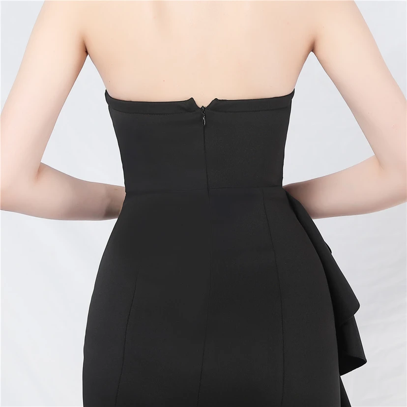 Brautjungfern-Empfangsdinner: Schulterfreies, trägerloses, langes Abendkleid view 34