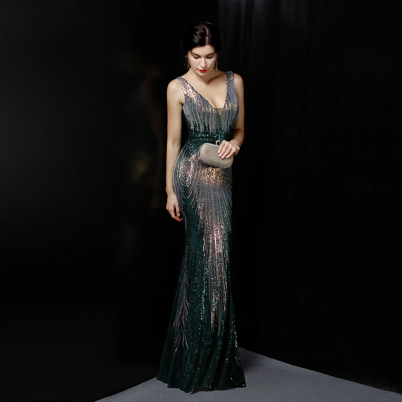 Fairy Dream Celebrity Party Party Evening Sexy Long Slim Toast Bride view 13