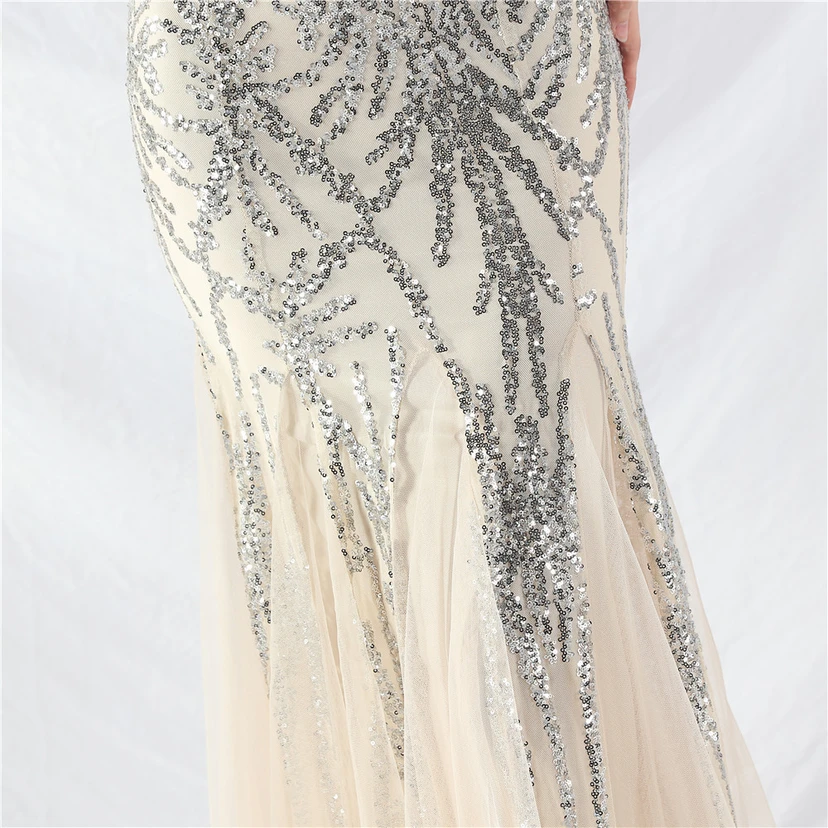 9-farbiges, handgefertigtes Abendkleid aus Kamelfedern, Netzstoff und Pailletten, sexy Trägern view 40