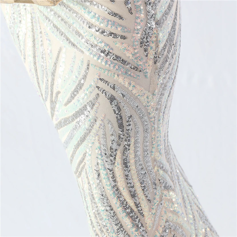 Palace Herringbone Waist Strap Heavy-Crafted Beaded High-End Evening Dress view 40