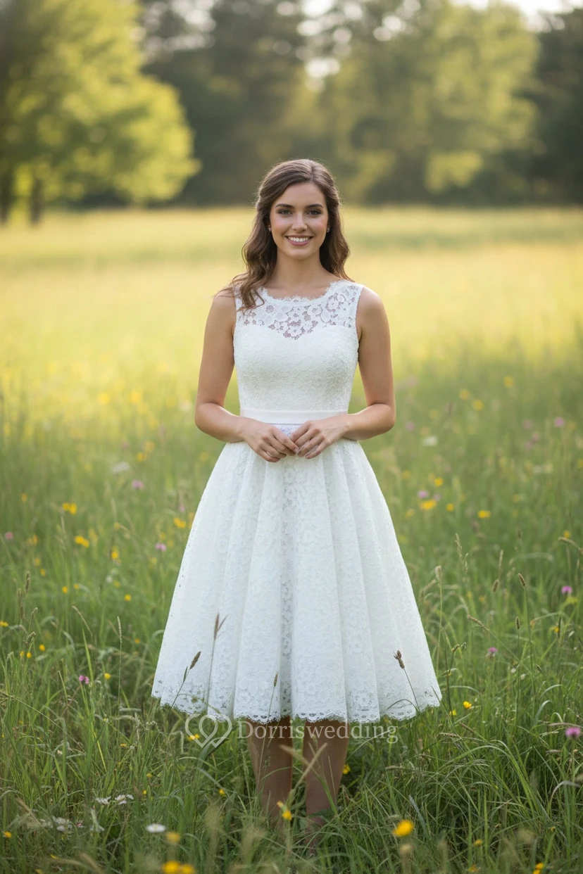 Robe de thé en dentelle style vintage
