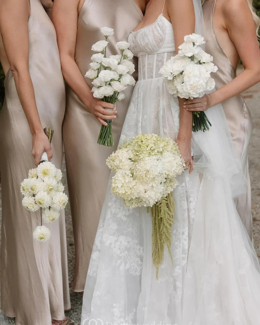 Modern Corset-Style A-Line Wedding Dress with Lace Overlay view 6